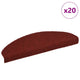 VidaXL Stufenmatten selbstklebend 20 Stück 65x21x4 cm weinrot halbrund groß