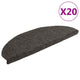 Vidaxx Stufenmatten selbstklebend 20 Stück 65x21x4 cm anthrazit halbrund groß