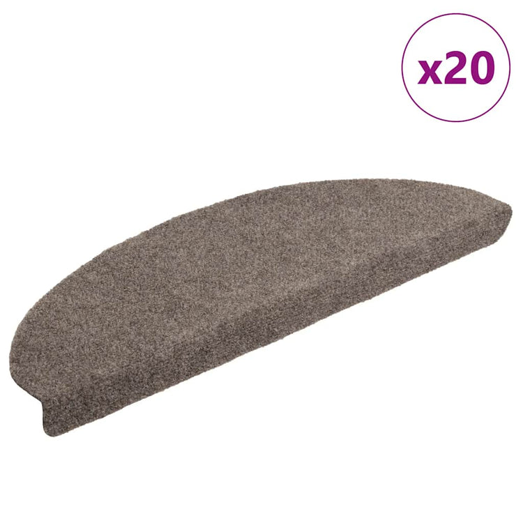 VidaXL Stufenmatten selbstklebend 20 Stück 65x21x4 cm beige halbrund groß