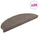 VidaXL Stufenmatten selbstklebend 20 Stück 65x21x4 cm beige halbrund groß