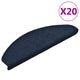 VidaXL Stufenmatten selbstklebend 20 Stück 65x21x4 cm marineblau halbrund groß