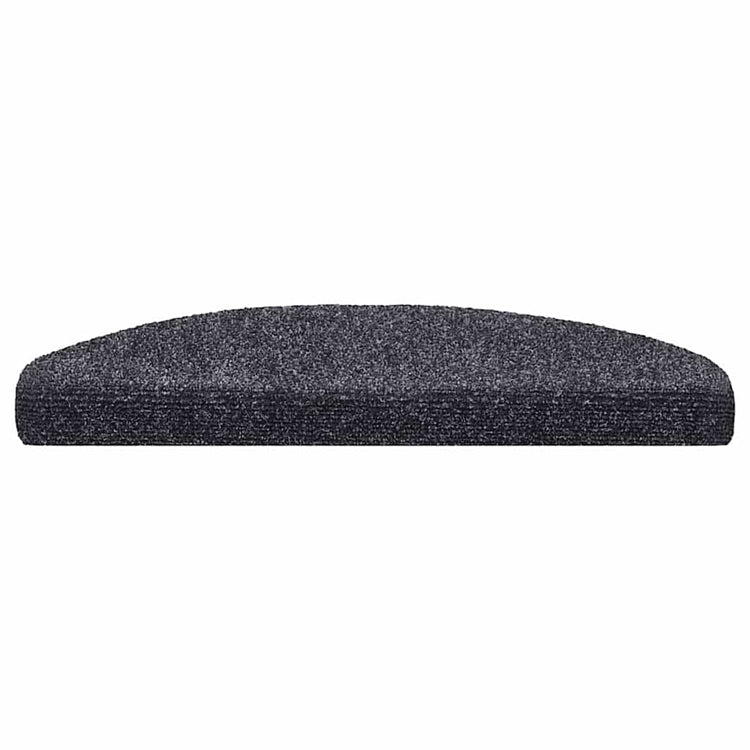Vidaxx selbstklebende Stufenmatten 30 Stück 65x21x4 cm dunkelgrau halbrund groß