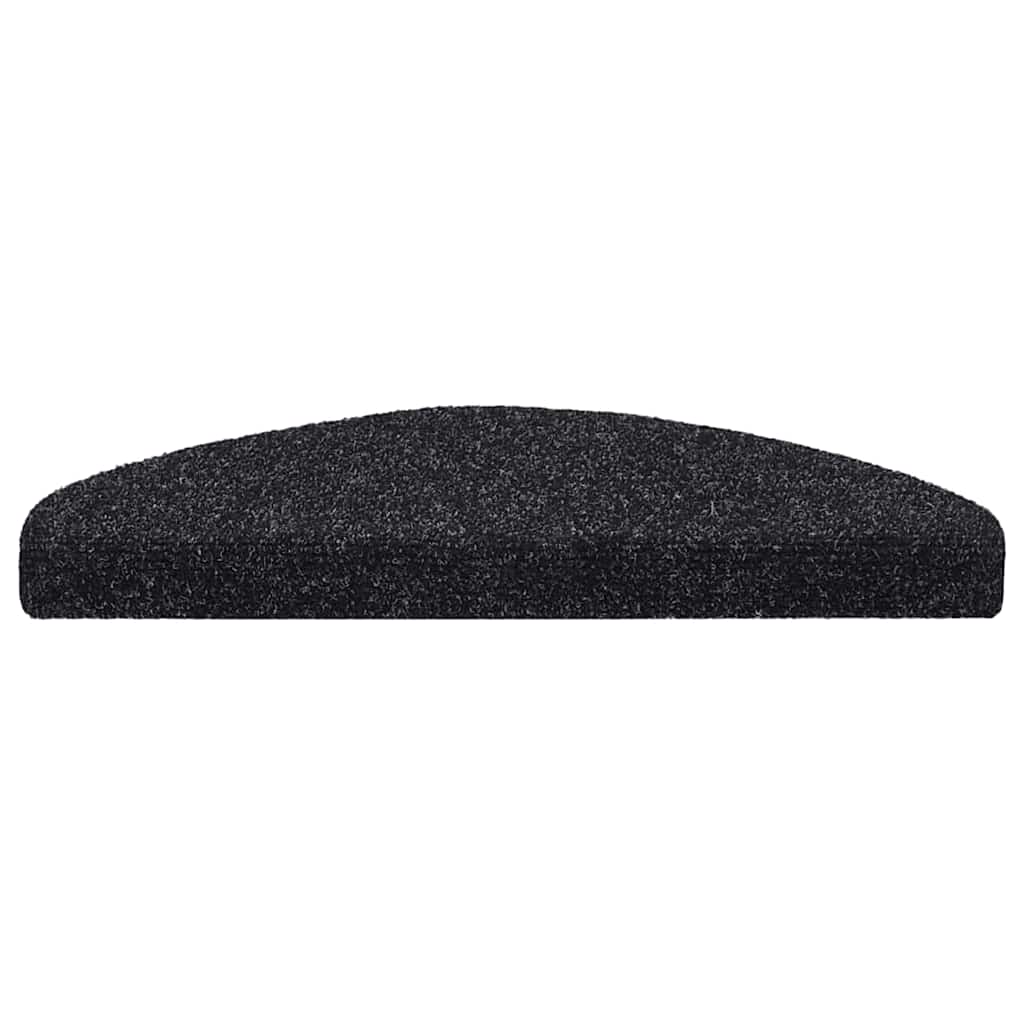 VidaXL Stufenmatten selbstklebend 30 Stück 65x21x4 cm schwarz halbrund groß