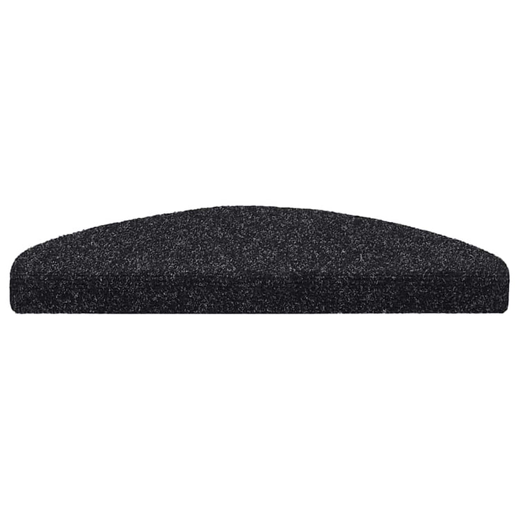 VidaXL Stufenmatten selbstklebend 30 Stück 65x21x4 cm schwarz halbrund groß