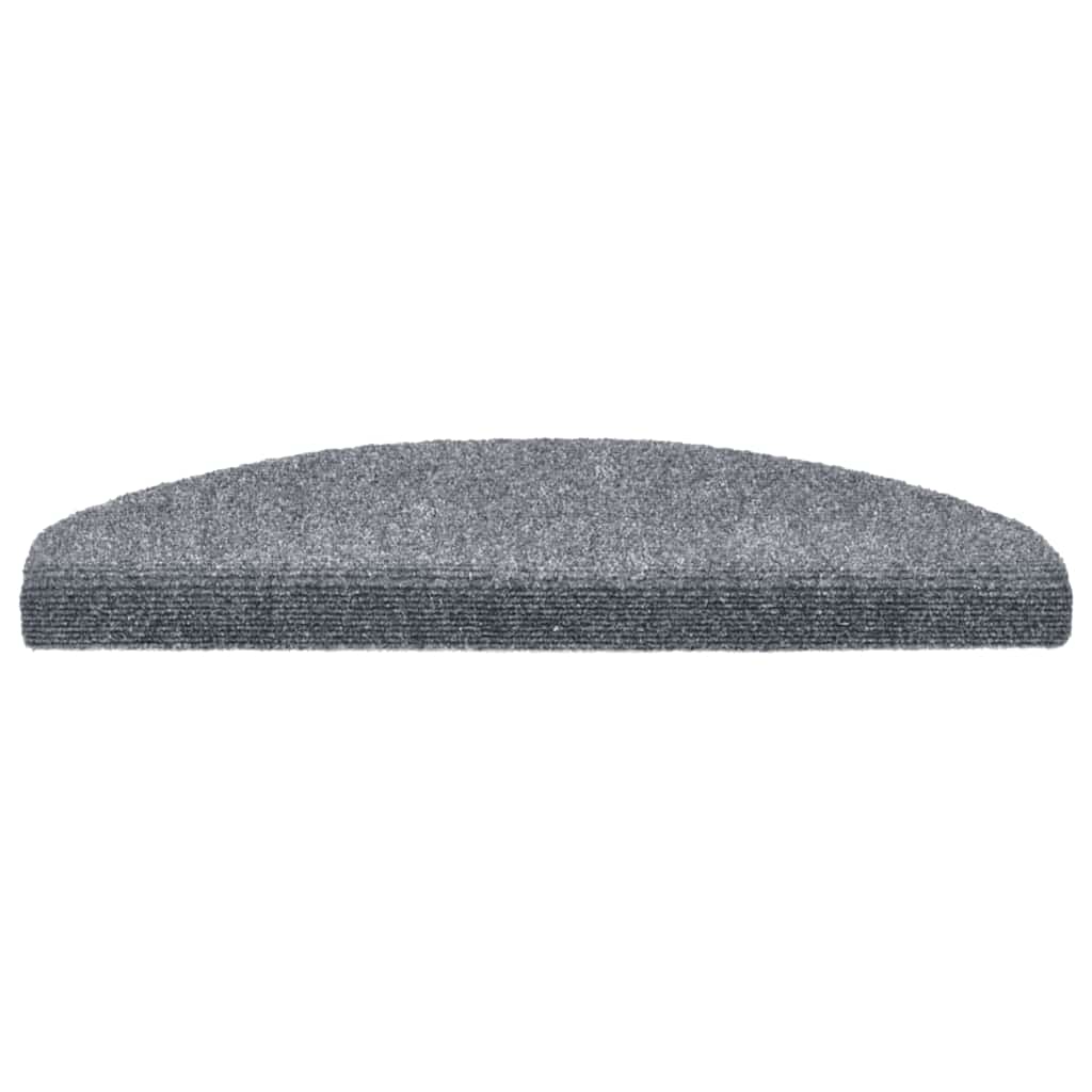 Vidaxx selbstklebende Stufenmatten 30 Stück 65x21x4 cm hellgrau halbrund groß