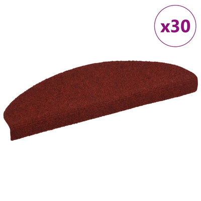 VidaXL Stufenmatten selbstklebend 30 Stück 65x21x4 cm weinrot halbrund groß