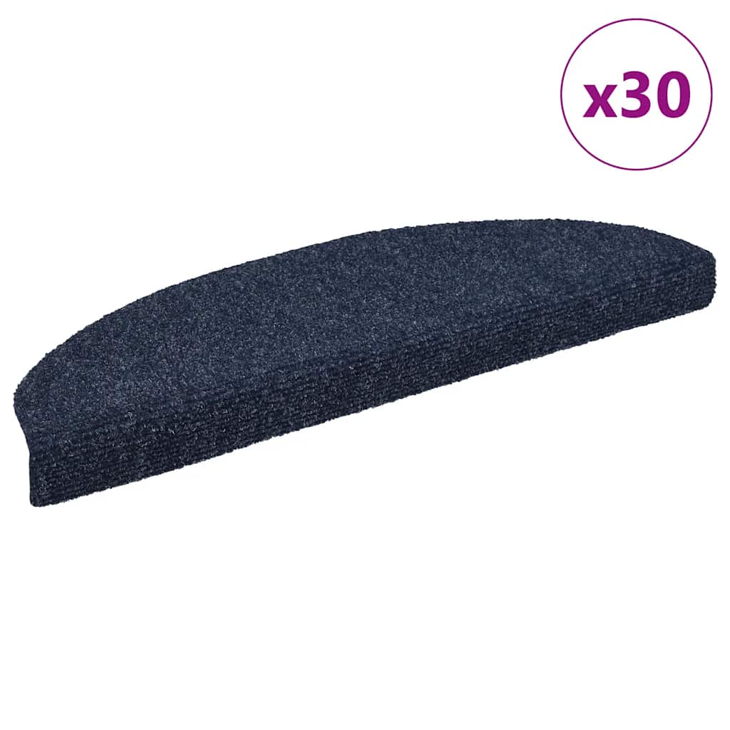 Vidaxx Stufenmatten selbstklebend 30 Stück 65x21x4 cm blau halbrund groß