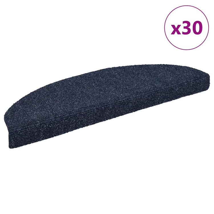 Vidaxx Stufenmatten selbstklebend 30 Stück 65x21x4 cm blau halbrund groß