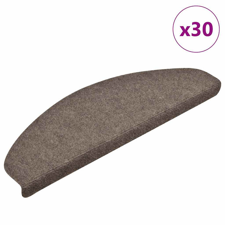 VidaXL Stufenmatten selbstklebend 30 Stück 65x21x4 cm beige halbrund groß