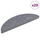 Vidaxx selbstklebende Stufenmatten 20 Stück 56x17x3 cm hellgrau halbrund
