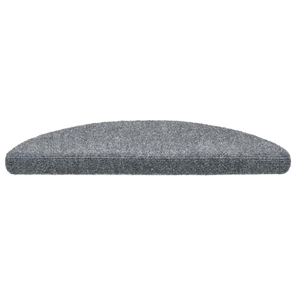 Vidaxx selbstklebende Stufenmatten 20 Stück 56x17x3 cm hellgrau halbrund