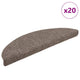 VidaXL Stufenmatten selbstklebend 20 Stück 56x17x3 cm beige halbrund