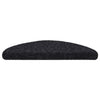 VidaXL Stufenmatten selbstklebend 30 Stück 56x17x3 cm schwarz halbrund