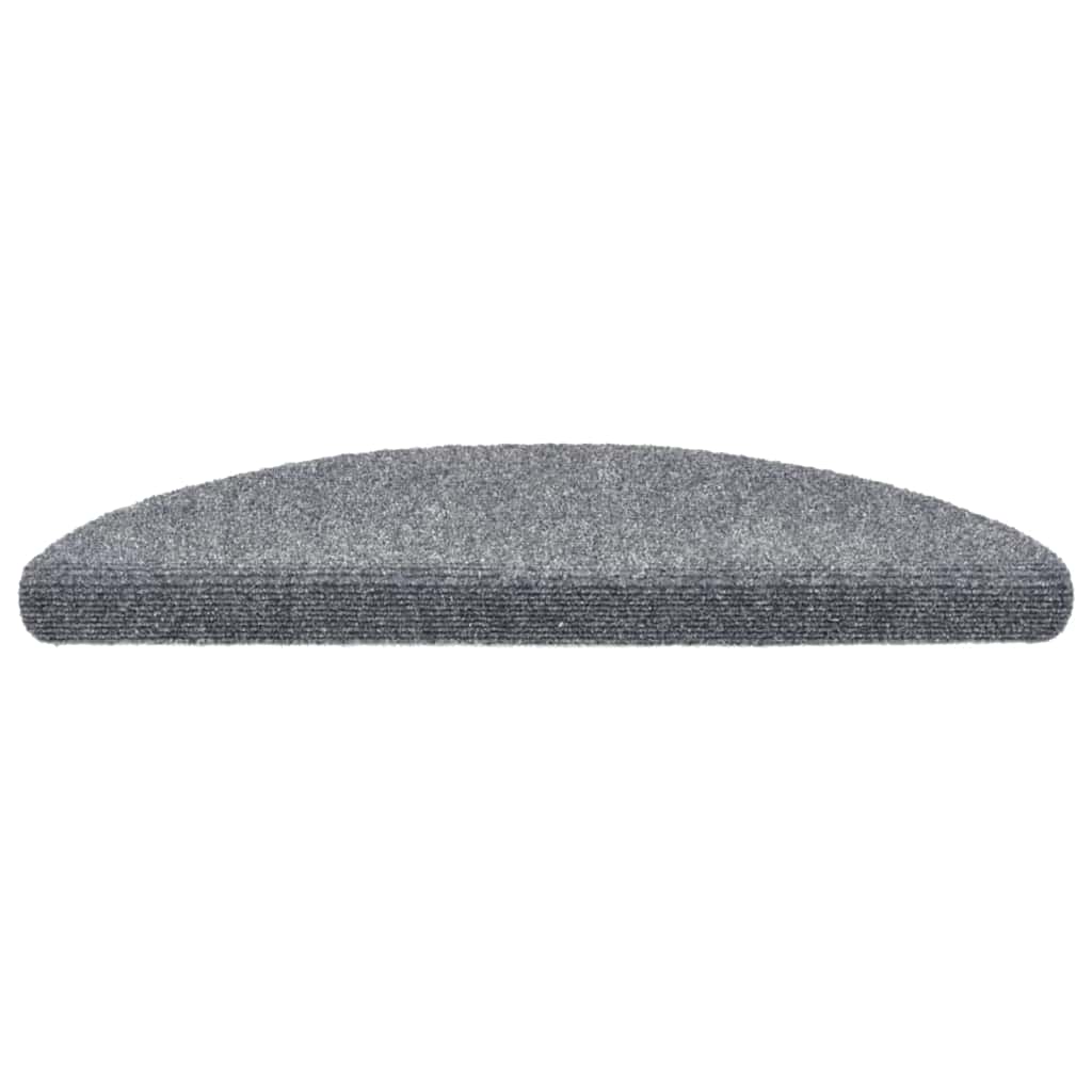 Vidaxx selbstklebende Stufenmatten 30 Stück 56x17x3 cm hellgrau halbrund