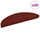 VidaXL Stufenmatten selbstklebend 30 Stück 56x17x3 cm weinrot halbrund