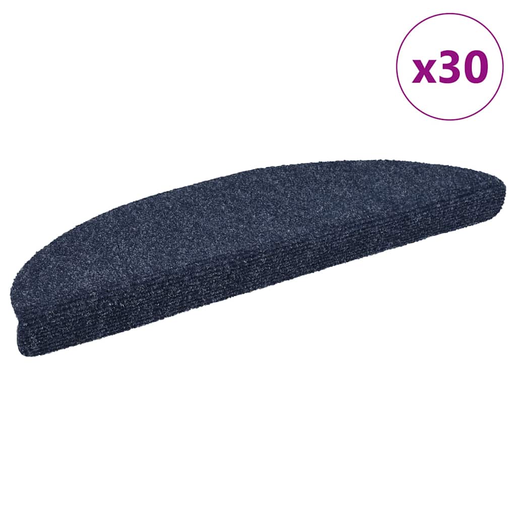 VidaXL Stufenmatten selbstklebend 30 Stück 56x17x3 cm blau halbrund