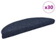 VidaXL Stufenmatten selbstklebend 30 Stück 56x17x3 cm blau halbrund