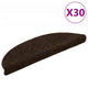 VidaXL Stufenmatten selbstklebend 30 Stück 56x17x3 cm braun halbrund