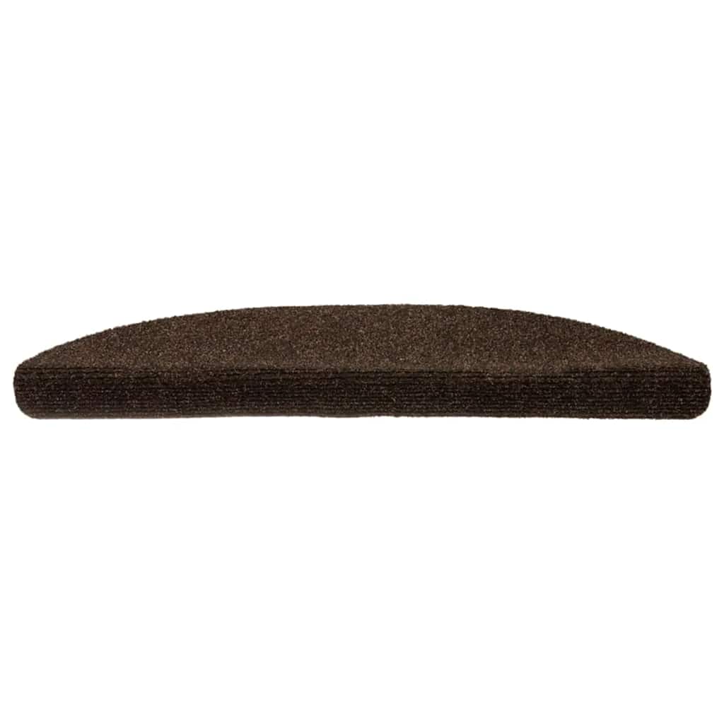 VidaXL Stufenmatten selbstklebend 30 Stück 56x17x3 cm braun halbrund