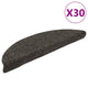 Vidaxx selbstklebende Stufenmatten 30 Stück 56x17x3 cm anthrazit halbrund