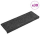 VidaXL Stufenmatten selbstklebend 30 Stück 65x21x4 cm grau rechteckiger Rand
