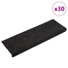 VidaXL Stufenmatten selbstklebend 30 Stück 65x21x4 cm schwarz rechteckiger Rand