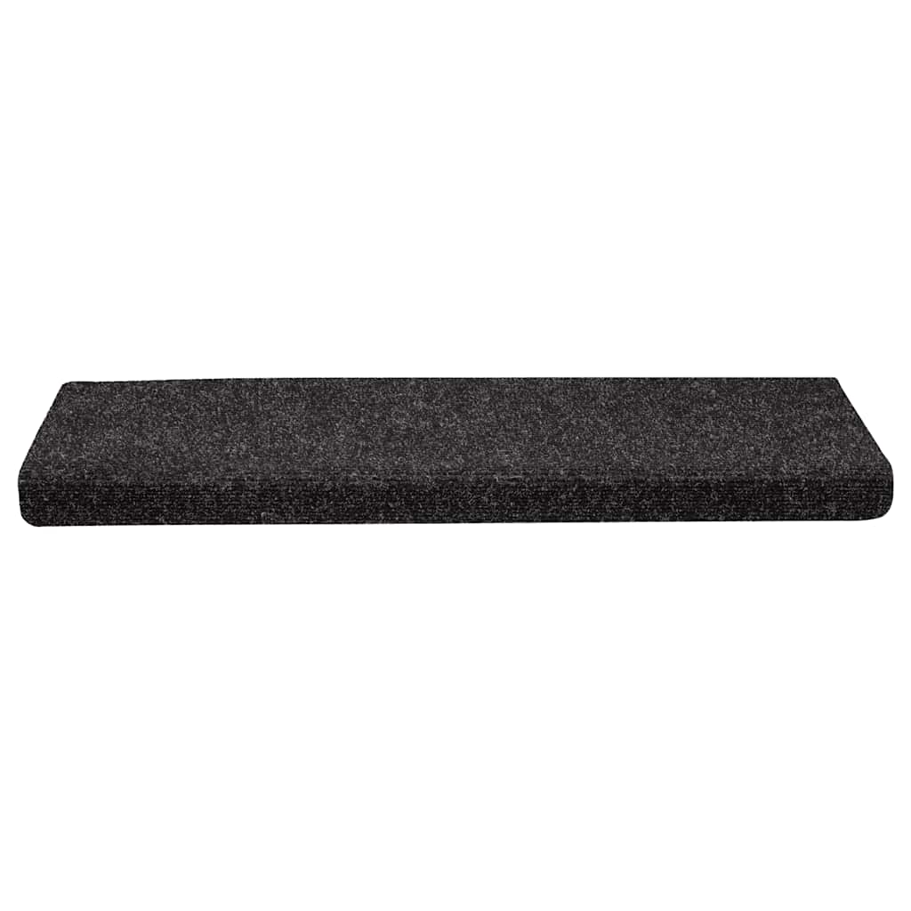 VidaXL Stufenmatten selbstklebend 30 Stück 65x21x4 cm schwarz rechteckiger Rand