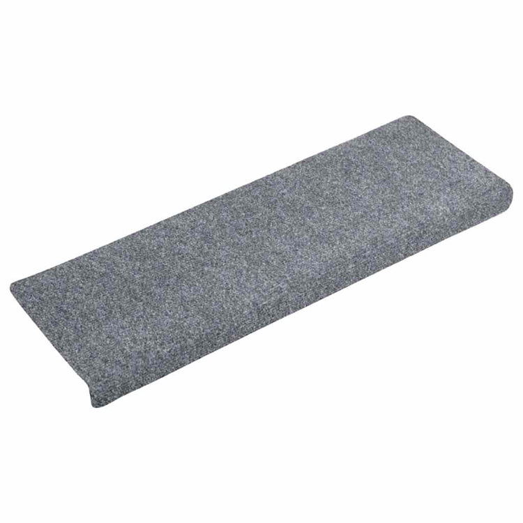 Vidaxx selbstklebende Stufenmatten 30 Stück 65x21x4 cm hellgrau rechteckiger Rand