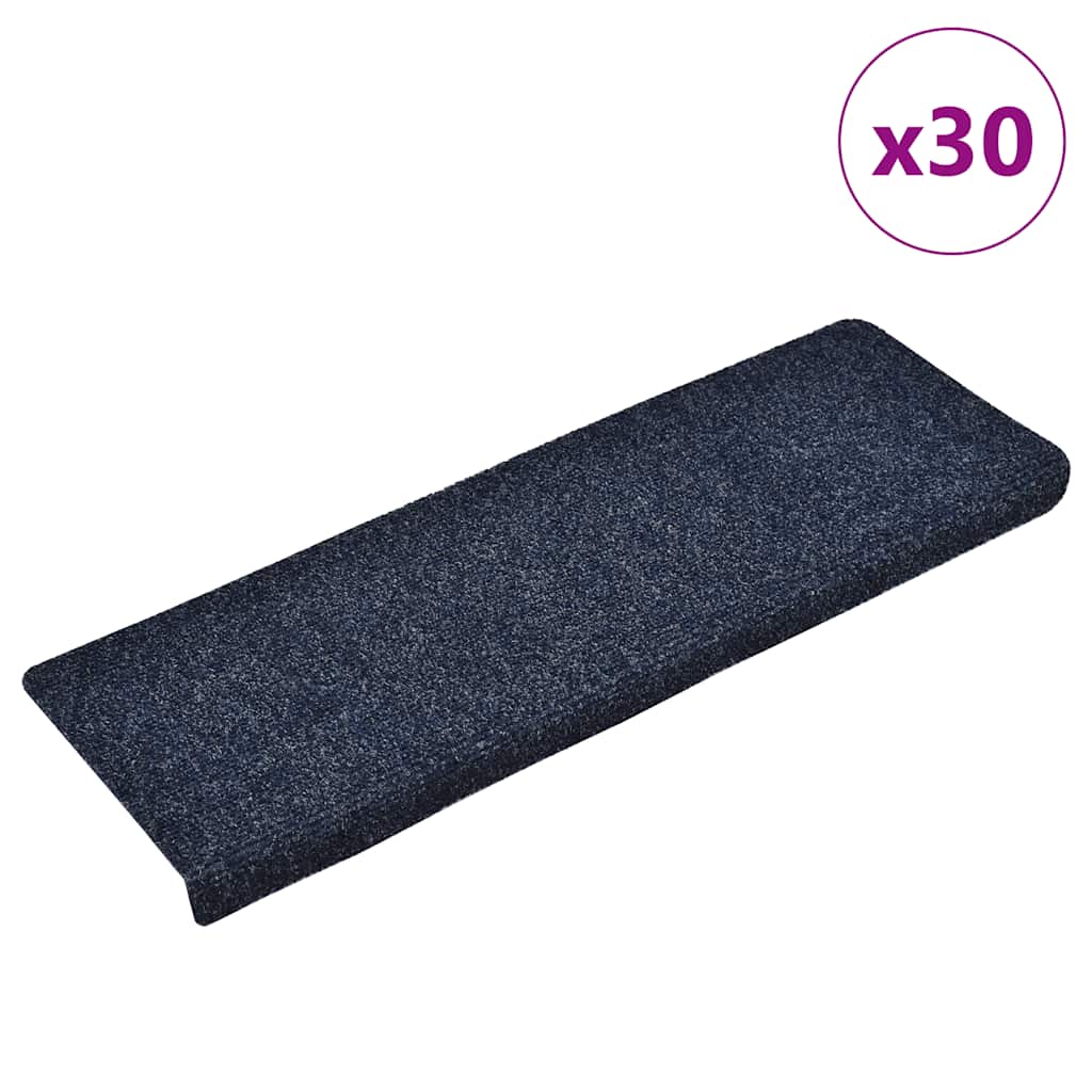 VidaXL Stufenmatten selbstklebend 30 Stück 65x21x4 cm blau rechteckiger Rand