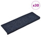 VidaXL Stufenmatten selbstklebend 30 Stück 65x21x4 cm blau rechteckiger Rand