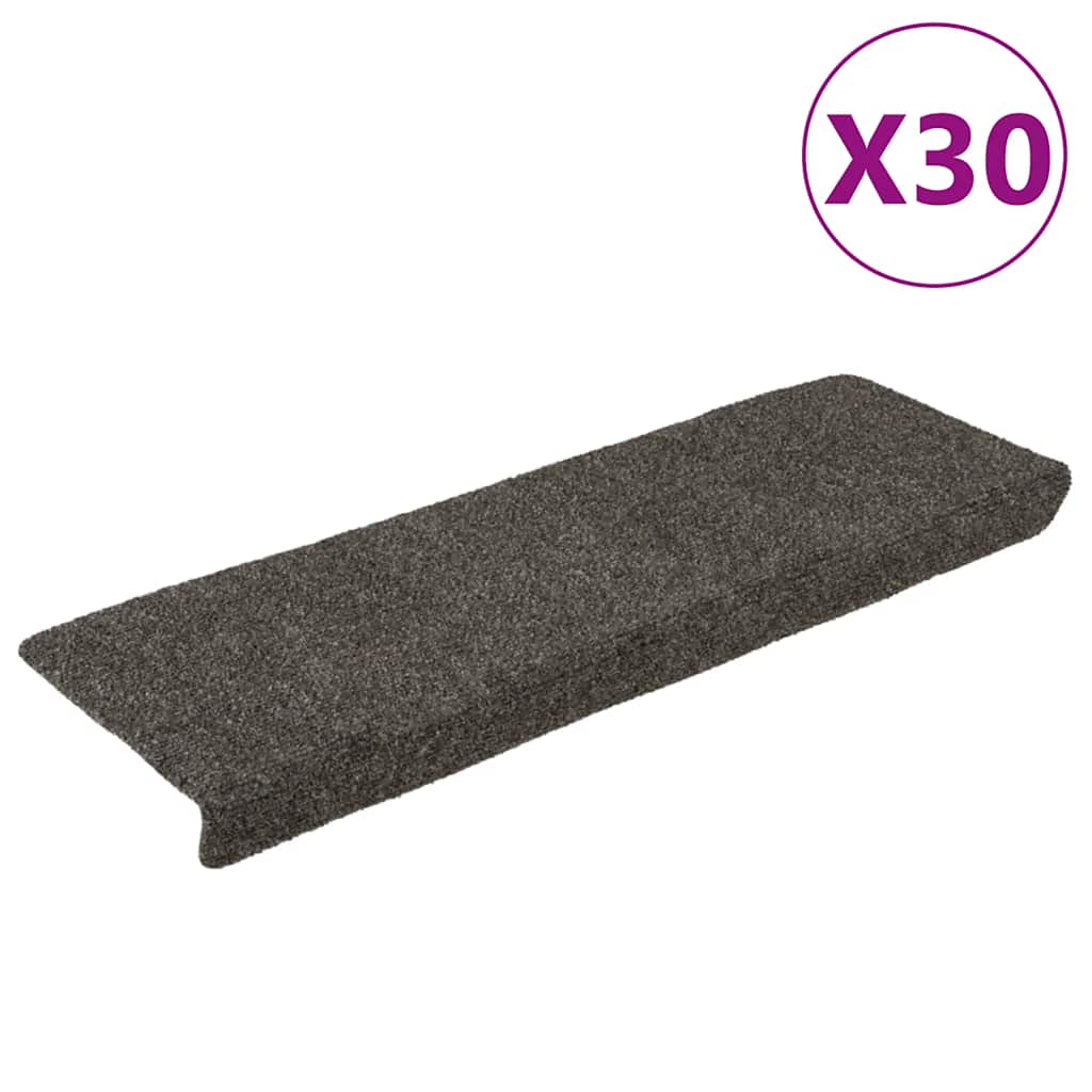 VidaXL Stufenmatten selbstklebend 30 Stück 65x21x4 cm Anthrazit rechteckiger Rand
