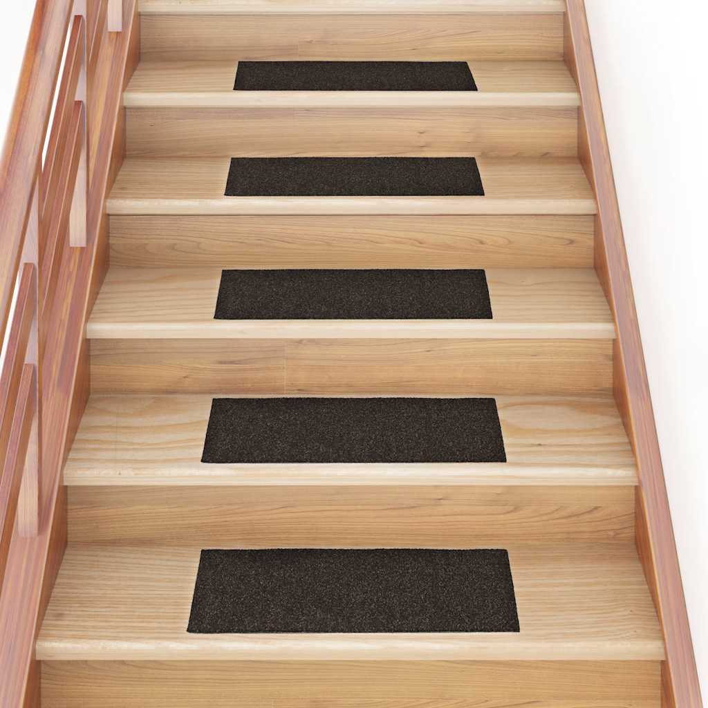 Vidaxx selbstklebende Stufenmatten 30 Stück 60x25 cm dunkelbraun rechteckig