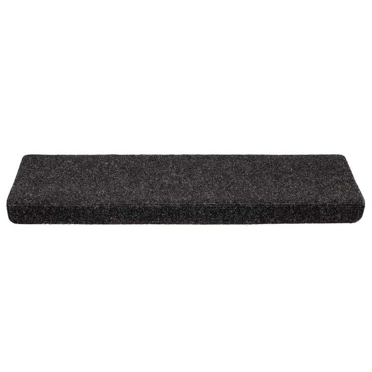 VidaXL Stufenmatten selbstklebend 20 Stück 65x21x4 cm schwarz rechteckiger Rand