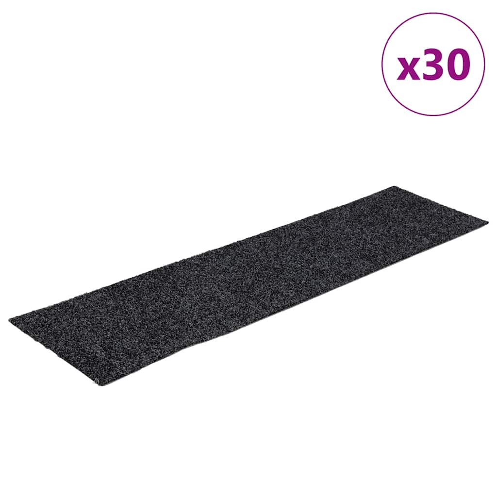 Vidaxx selbstklebende Stufenmatten 30 Stück 76x20 cm grau rechteckig