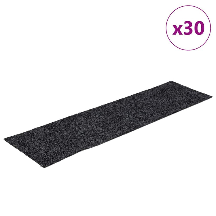 Vidaxx selbstklebende Stufenmatten 30 Stück 76x20 cm grau rechteckig