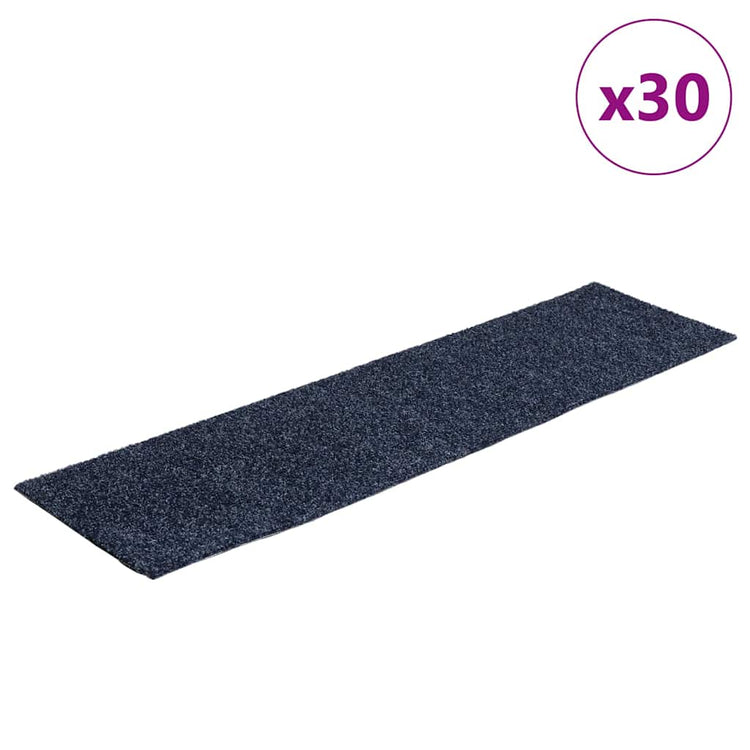 Vidaxx selbstklebende Stufenmatten 30 Stück 76x20 cm grau blau rechteckig