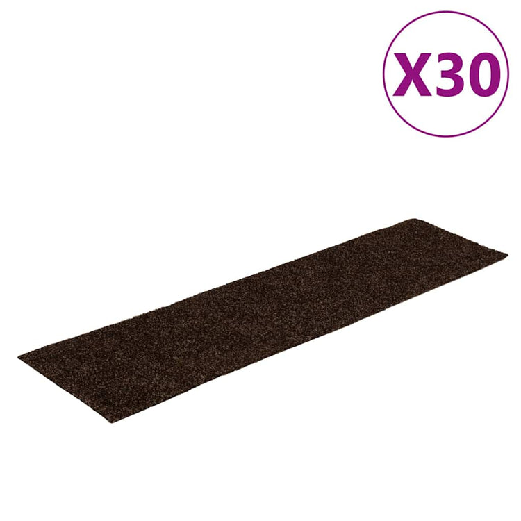 Vidaxx selbstklebende Stufenmatten 30 Stück 76x20 cm braun rechteckig