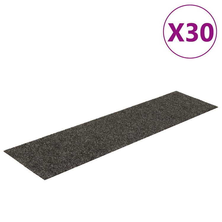 Vidaxx selbstklebende Stufenmatten 30 Stück 76x20 cm anthrazit rechteckig