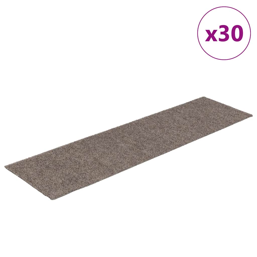 Vidaxx selbstklebende Stufenmatten 30 Stück 76x20 cm beige rechteckig