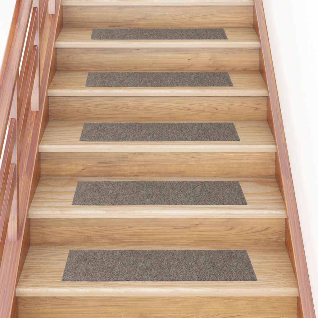 Vidaxx selbstklebende Stufenmatten 30 Stück 76x20 cm beige rechteckig