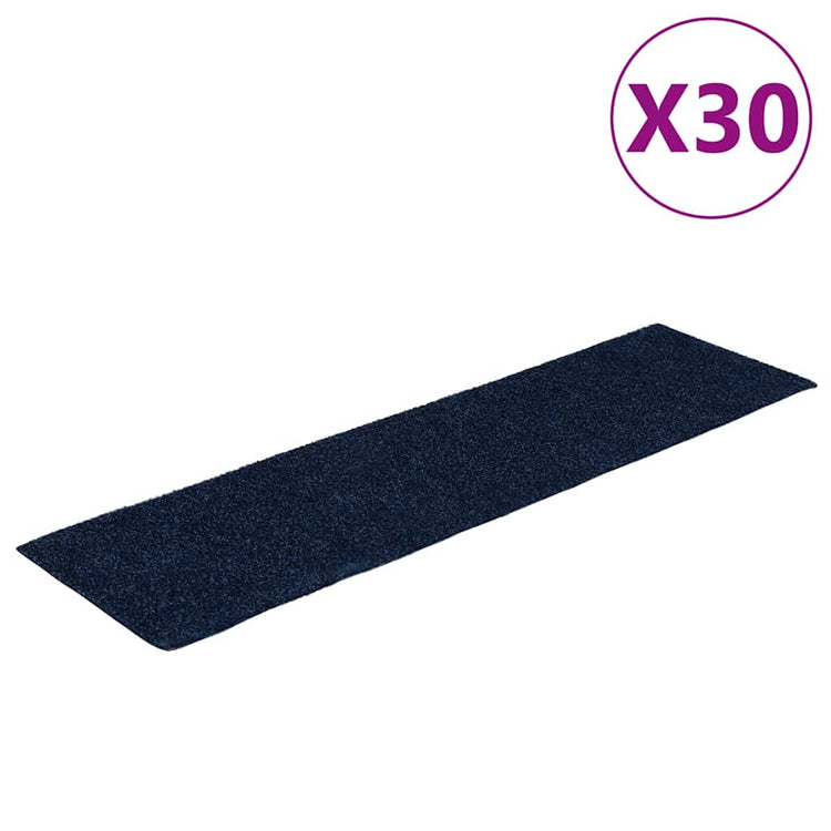 Vidaxx selbstklebende Stufenmatten 30 Stück 76x20 cm rechteckig Marineblau