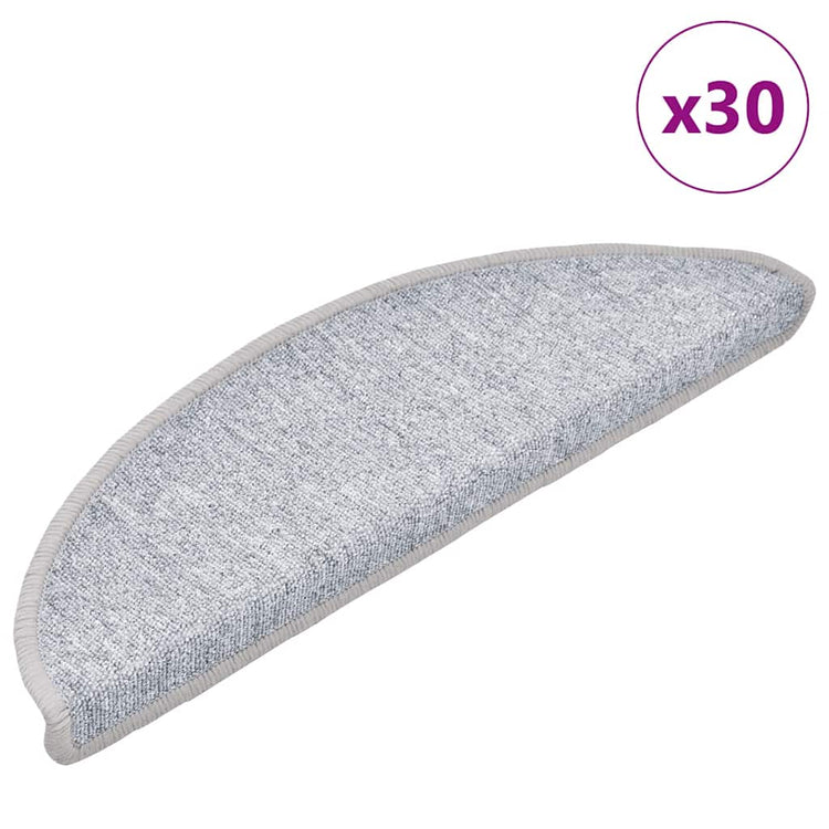Vidaxx Stufenmatten 30 St. 56x17x3 cm hellgrau halbrund