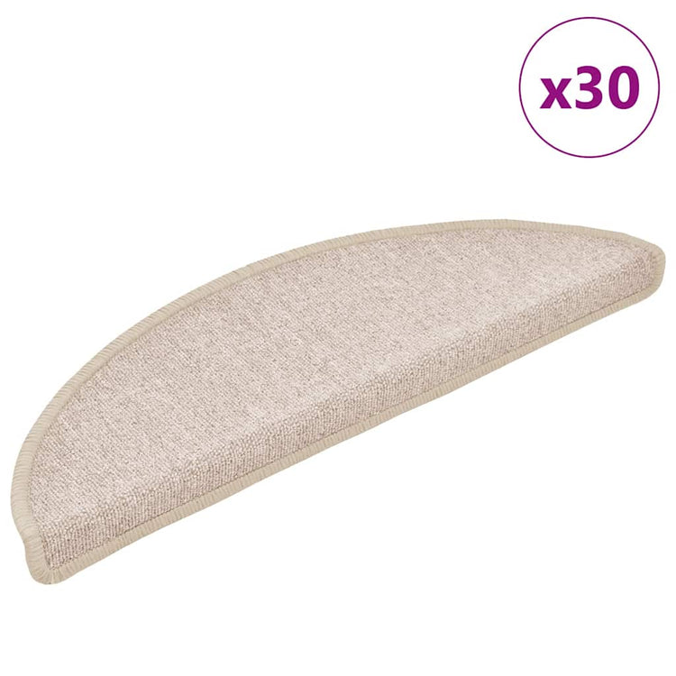 Vidaxx Stufenmatten 30 St. 56x17x3 cm Taupe halbrund