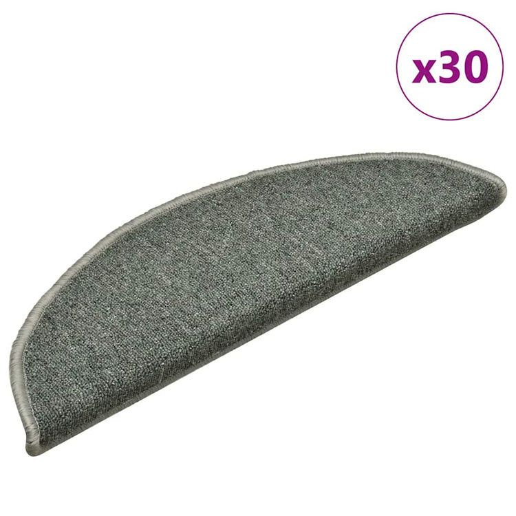 Vidaxx Stufenmatten 30 St. 56x17x3 cm dunkelgrün halbrund