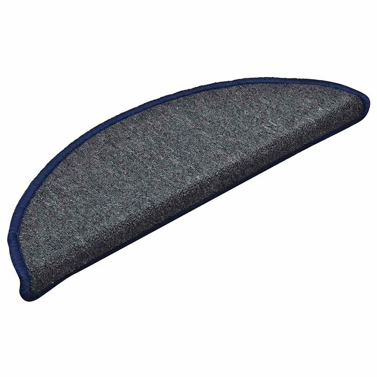 VidaXL Stufenmatten 30 Stück 56x17x3 cm dunkelgrau und blau halbrund