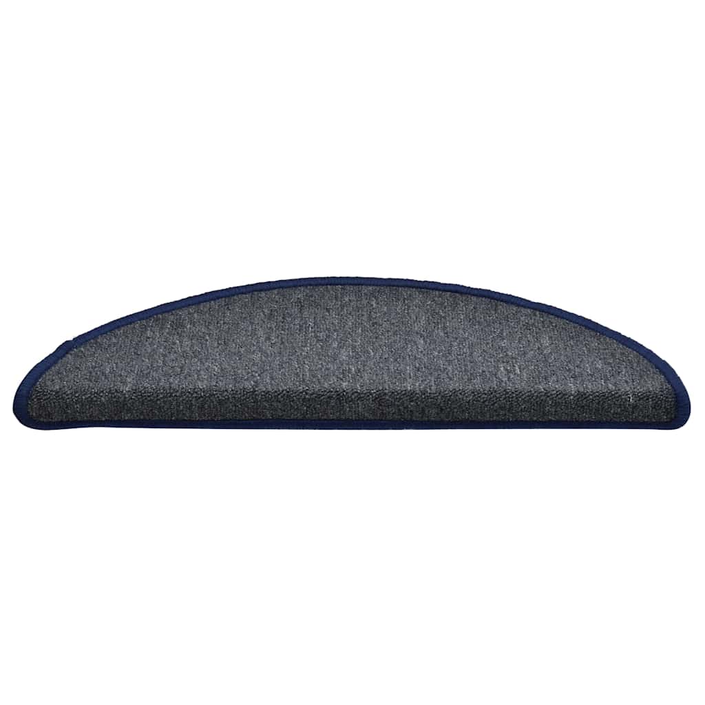VidaXL Stufenmatten 30 Stück 56x17x3 cm dunkelgrau und blau halbrund