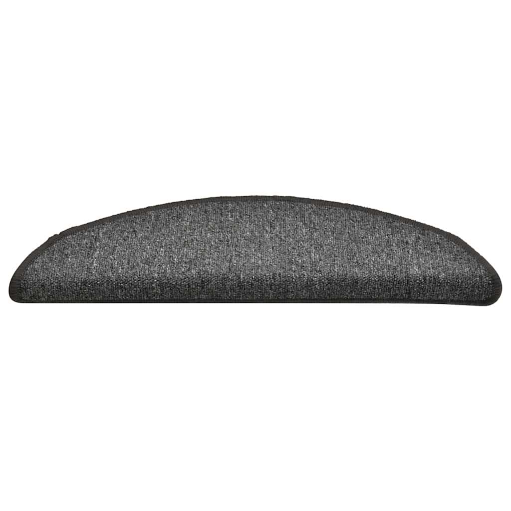 VidaXL Stufenmatten 30 Stk. 56x17x3 cm dunkelgrau halbrund