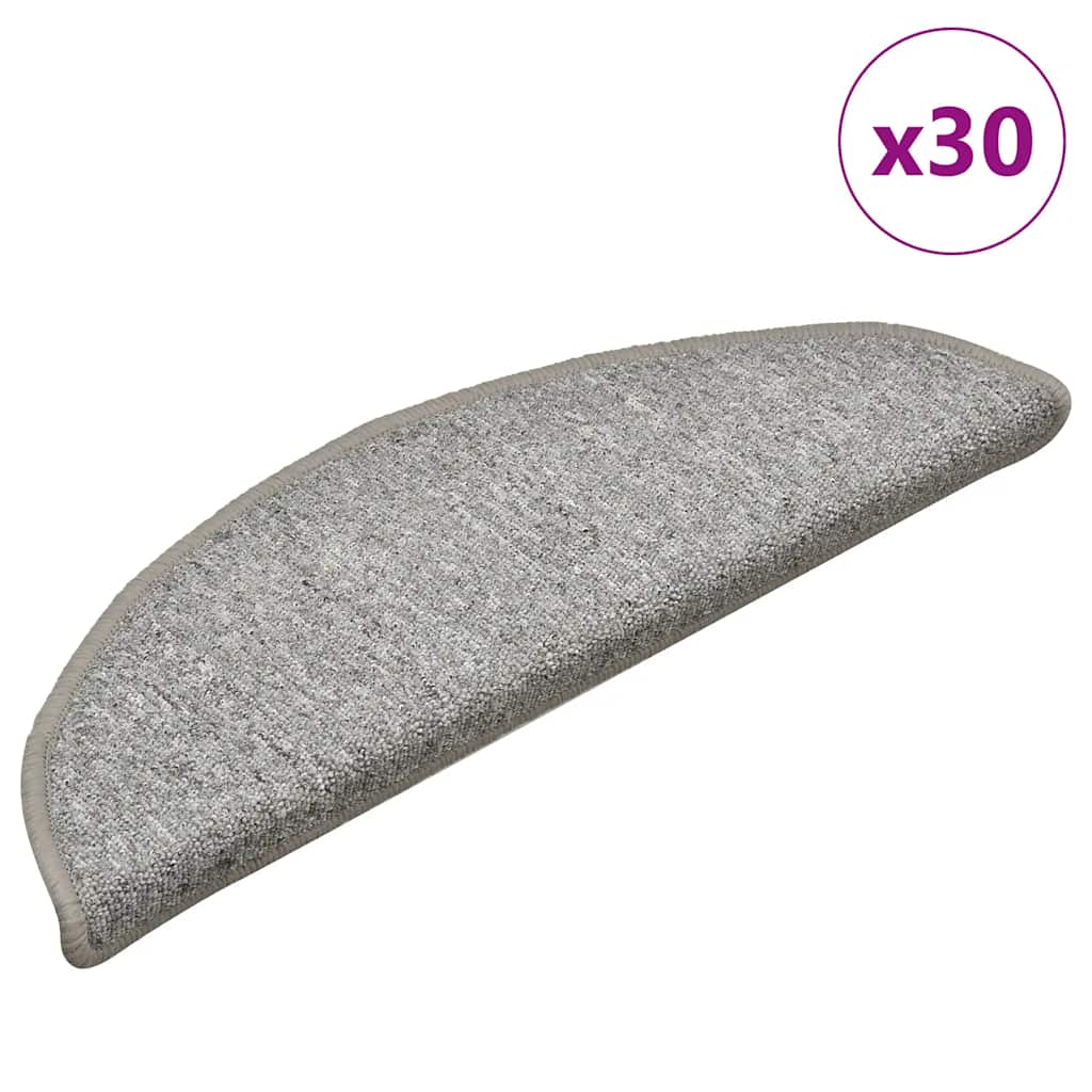 Vidaxx Stufenmatten 30 St. 56x17x3 cm hellgrau halbrund