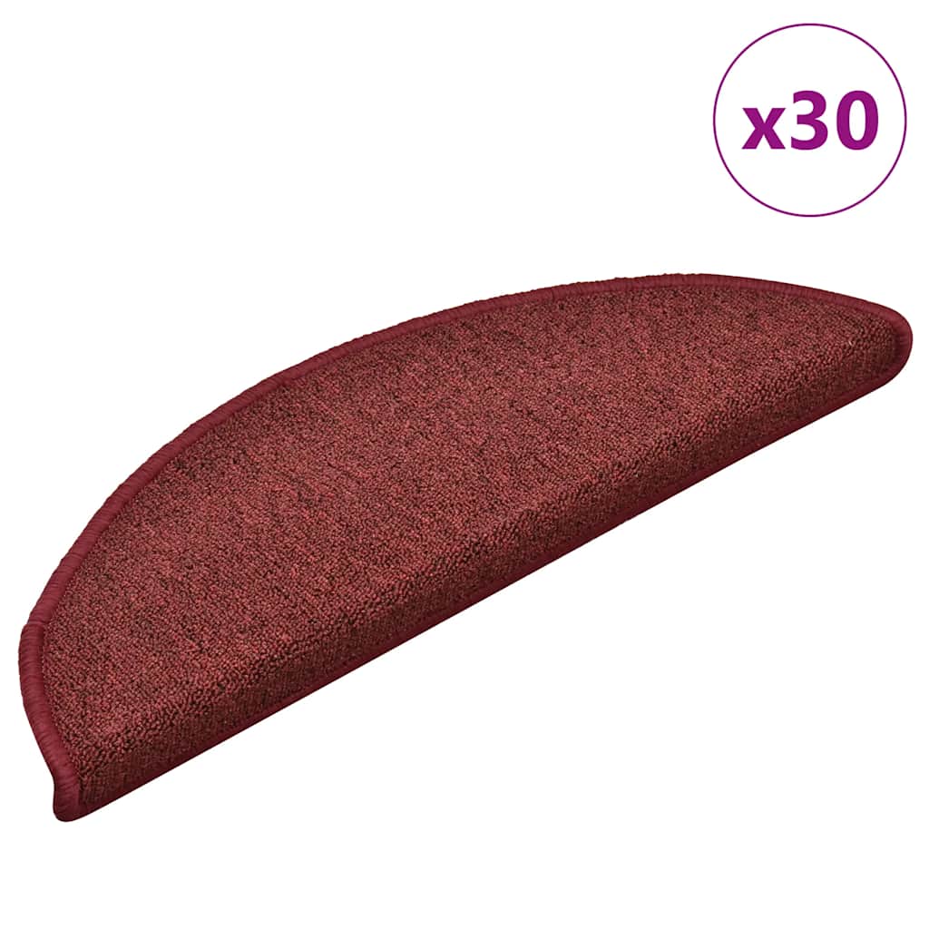 Vidaxx Stufenmatten 30 St. 56x17x3 cm bordeaux halbrund
