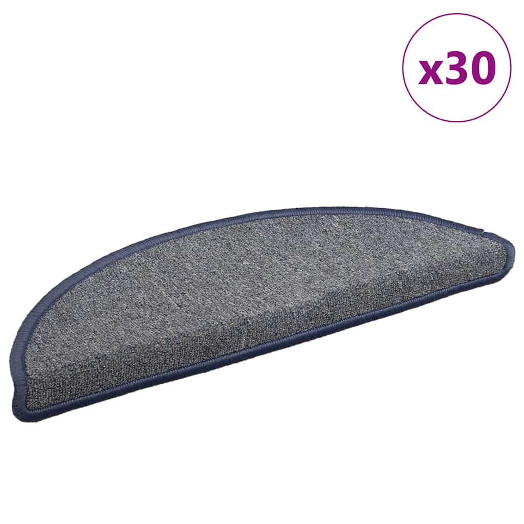 Vidaxx Stufenmatten 30 Stück 56x17x3 cm hellgrau und blau halbrund